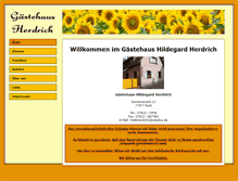 Tablet Screenshot of gaestehaus-herdrich.de